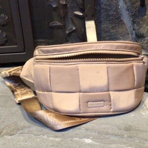 Steve Madden Quilted Tan Belt Bag